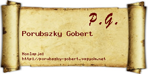 Porubszky Gobert névjegykártya